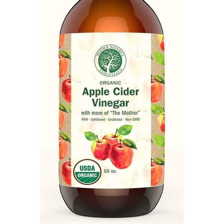 Apple Cider Vinegar Organic USDA, 6% Acidity, Pure, Undiluted, Raw & Unfiltered Leaving More of
