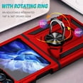 thumbnail image 5 of KOMI for Samsung Galaxy Z Flip 6 Case with Hinge Protection and 360°Rotate Ring Magnetic Kickstand, Samsung Z Flip6 Phone Case for Samsung Galaxy Z Flip 6 5G (Red, for Samsung Galaxy Z Flip 6 Red, 5 of 6