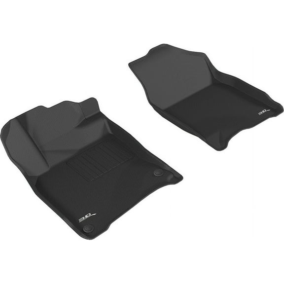 3D MAXpider Custom Fit Kagu Floor Mat (Black) Compatible with Honda Civic 2016-2021 - Front Row