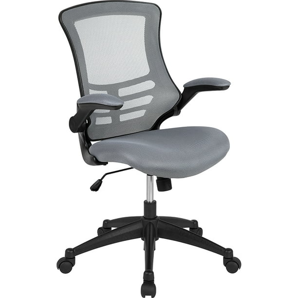 MidBack Dark Gray Mesh Swivel Ergonomic Task Office Desk Chair Flip