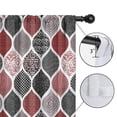 thumbnail image 4 of Blackout Kids Curtains,Red and Black Ethnic Geometric Pattern Childrens Insulated Curtains Set Of 2,Bedroom Essentials,Toddler Room Decor 42x54in(106x137cm), 4 of 5