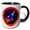 Black/White, variant on 3drose, Countdown to Take Off Cute Rocket Ship Red and Blue, 11oz Mug