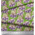 thumbnail image 3 of Soimoi Cotton Poplin Fabric Insect,Pansy & Yellow Flower Floral Print Fabric by Yard 42 Inch Wide, 3 of 3