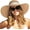 Beige, White, Multicolor, variant on Womens Sun Straw Hat Wide Brim UPF 50 Summer Hat Foldable Roll up Floppy Beach Hats for Women