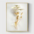 thumbnail image 3 of Lienzo floral Cuadros Lienzo Arte de la pared Sin marco Impresión Pintura Flores doradas UHUSE cuadros colgantes, 3 of 11