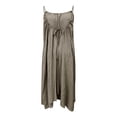 thumbnail image 6 of VBTAPA Linen Dresses for Girls Backless Cami Maxi Dress Boho Summer Dresses Trendy 2026 Vacation Casual Flowy Sundresses Gray 7 Years, 6 of 9