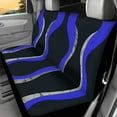 thumbnail image 5 of Pzuqiu Blue Car Seat Covers Full Set 4 Pcs Car Interior Decor Front & Rear Seat Covers Soft Breathable Seat Protector Universal Automotive Seat Cover Accessories, 5 of 7