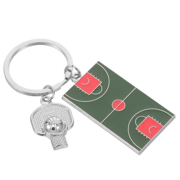 UPOUART Creative Basketball Court Pendant Metal Keyring for Sports Style Decoration