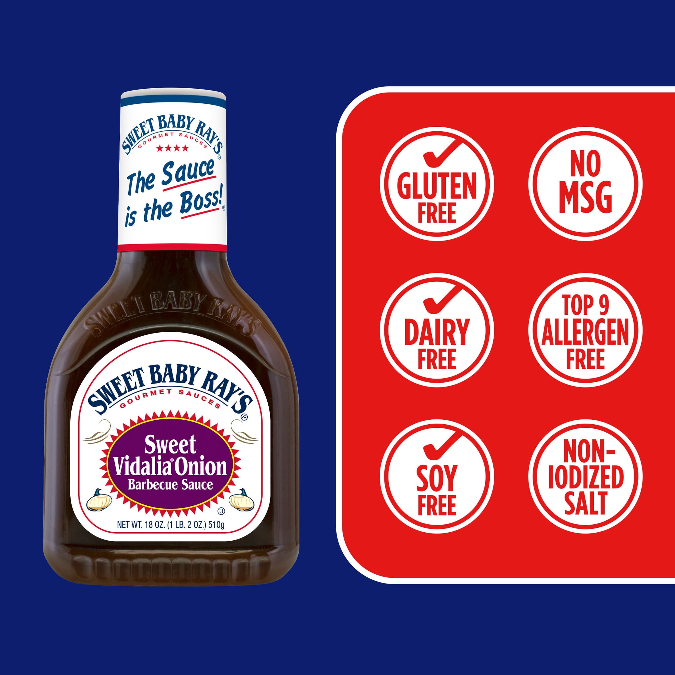 (12 pack) Sweet Baby Ray's® Sweet Vidalia® Onion Barbecue Sauce 18 oz