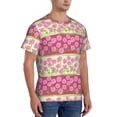 thumbnail image 4 of Yiaed Flowers Print Mens Short Sleeve Tight Fit T-Shirt, Crewneck Casual Tee-XX-Large, 4 of 5