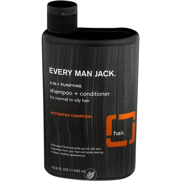 Every Man Jack, Shampoo Conditioner 2in1 Activated Charcoal, 13.5 Fl