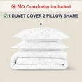 thumbnail image 2 of Kotton Culture 600TC 3Pc Pinch Pleated Duvet Cover Set 100% Egyptian Cotton (White, King), 2 of 4