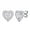 Heart Shaped Stud, variant on 925 Sterling Silver Stud Earrings for Women | Heart-Shaped Cubic Zirconia Stud Earrings