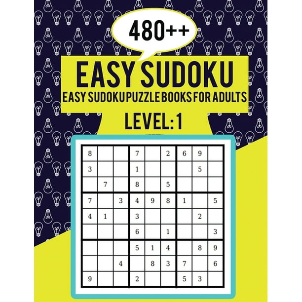 480 easy sudoku easy sudoku puzzle books for adults level 1 perfect for beginners large print puzzles easy sudoku for senior paperback walmart com