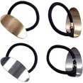 thumbnail image 2 of 8 bandas elásticas de metal para el pelo para mujeres y niñas, lazos de metal dorado para el pelo, accesorios para el pelo, diadema de goma elástica, envoltura para el pelo de aleación, 2 of 5