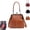 Brown, variant on Vintage British Style Handbag, Mini Kiss Lock Retro Bag,Women's PU Leather Handbags