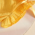 thumbnail image 6 of NOLDARES Infant Baby Girl Two Piece Summer Clothes Sets Sleeveless Floral Halter Top and Soft Cotton Shorts Set(Yellow,3-6 M), 6 of 8