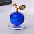 thumbnail image 4 of fastboy Crystal Apple Figurine Paperweight Ornament Home Decor Collectibles Gift Blue, 4 of 8