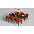 thumbnail image 3 of Ottomanson Palermos Mid Century Modern Easy Assembled Kitchen Dining Chair, Orange, Set of 2, 3 of 6