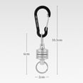 thumbnail image 2 of Washranp Magnetic Clip Fly Fishing Net Release Holder Retractor, Heavy Duty Retractable Safety Fishing Tool Ropes Steel Wire Coiled Lanyard Carabiner, 2 of 7