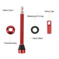 thumbnail image 3 of 2pcs Tubeless Valve Stems 60mm Aluminum Alloy Tubeless Valve with 4 Hole and Removal Caps Super Light No Leak Durable Fit Most Bicycle Tubeless Rims Red, 3 of 7