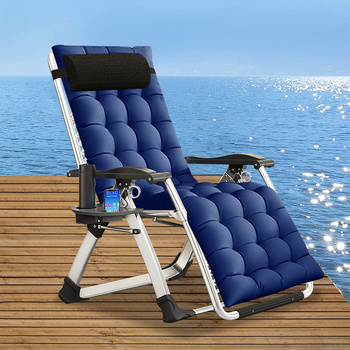 Slsy Zero Gravity Chair, Folding Reclining Lounge Chair with Cushion