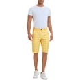 thumbnail image 2 of INSPIRE CHIC Men's Shorts Plaid Golf Color Block Flat Front Formal Check Shorts 30 Yellow, 2 of 5