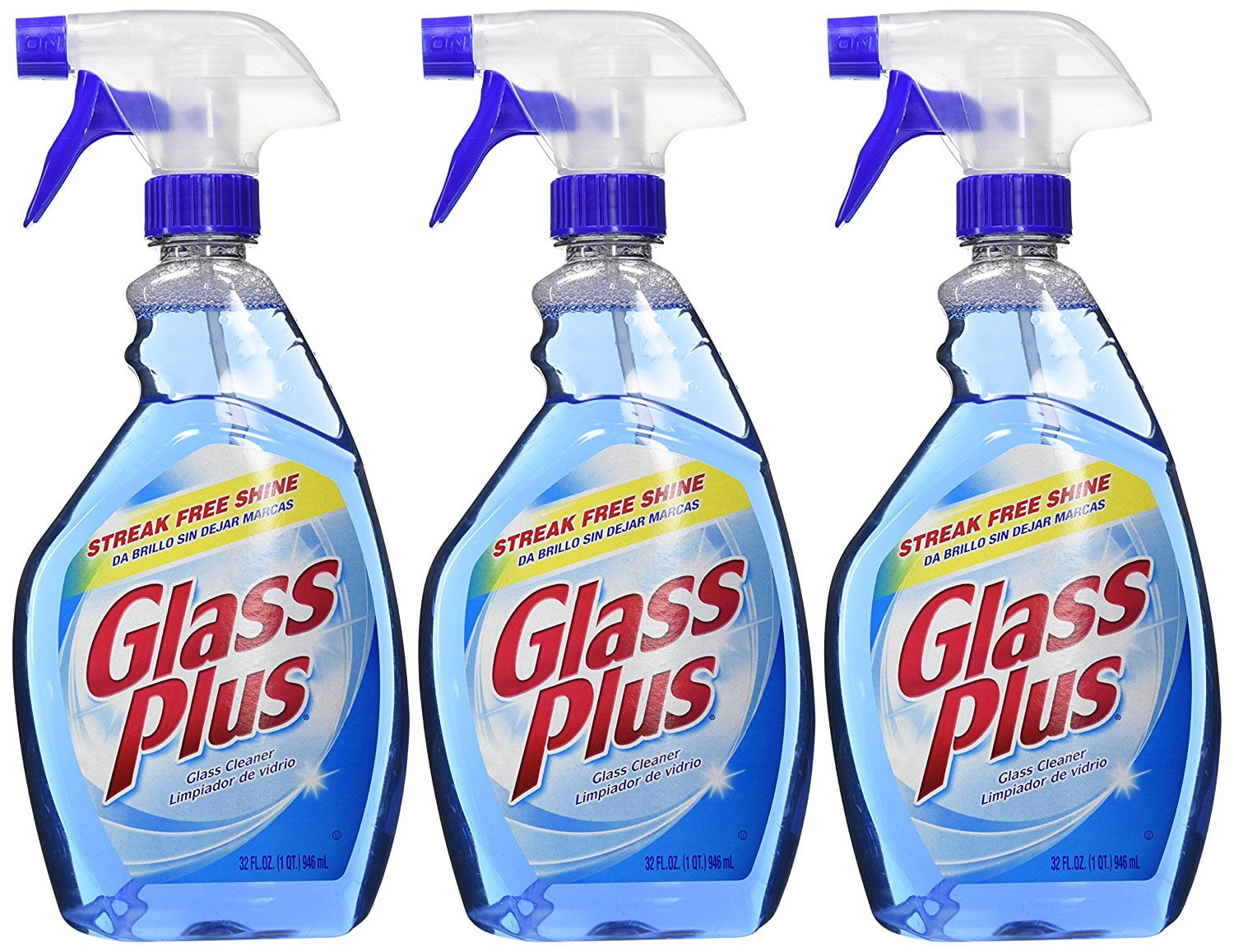 Glass Plus Glass Cleaner Trigger, 32 Ounce, Pack of 3