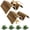 L:19.7*9 in (2 pcs), variant on Wooden Reptile Habitat Decor XL:19.7*11.8 in Climbing Bridge Hiding Hut