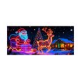 thumbnail image 1 of TIELUTT Housse de Porte de Garage Style Néon Festive pour les Fêtes pour Usage Extérieur Intérieur Tissu Polyester Résistant aux Intempéries avec Surpiqûres Renforcées Guirlande Bannière Décoration de Gâteau Bannière pour la Maison Bannière en Lin Support le Drapeau Fla, 1 of 5