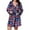 Blue, variant on Holiday Flannel Nightgown Robe for Women Cozy Xmas Fair Isle Lounger Dress Warm Hooded Pajama Bathrobe Plus Size