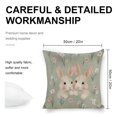 thumbnail image 2 of rabbits flowers pastelLinen toss pillowcase decoration pillowcase gifting preferred 20x20 inch cushion cover sofa pillowcase sofa bedroom living room car, 2 of 8