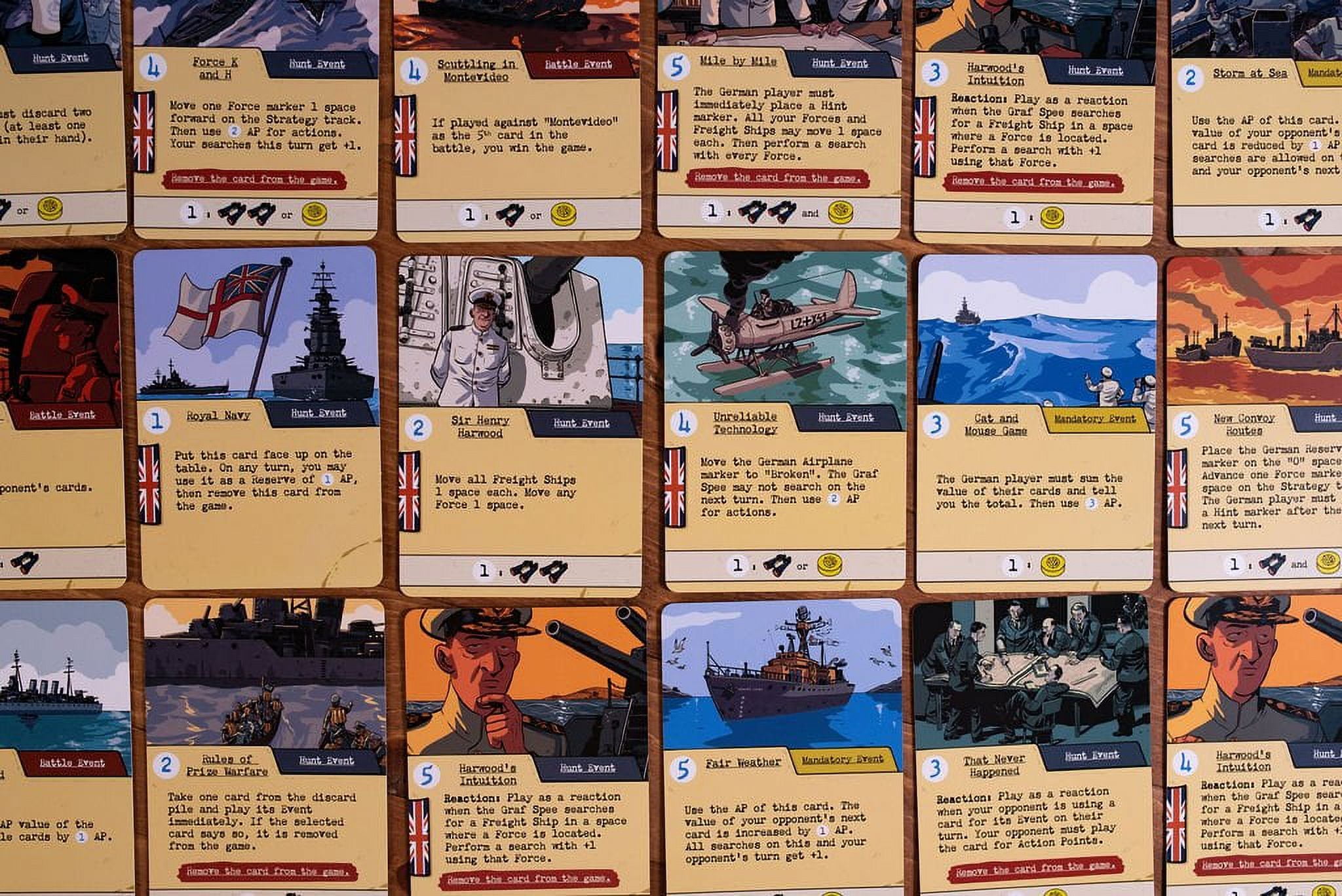 The Hunt , Two Player Only Strategy Board Game , Historic WWII Themed Naval Battle - 25th Century Games The Hunt , Two Player Only Strategy Board Game , Historic WWII Themed Naval Battle - 25th Century Games