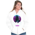 thumbnail image 3 of Vaporwave NASA Space Shuttle Specs Unisex Plus Size Zip Hoodie Brisco Brands 4X, 3 of 5