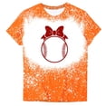 thumbnail image 3 of DeHolifer Womens Tops Short Sleeve Crewneck Baseball Graphic Printed Casual Tee T Shirt Summer Fashion Blouse Orange XL, 3 of 4