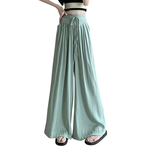 Women's Wide Legged Summer Beach Leggings Casual Vacation Pants