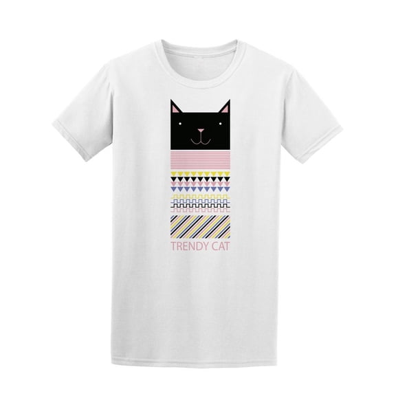 Cute Cartoon Trendy Cat Tee Men's -Image by Shutterstock