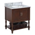 thumbnail image 3 of Beverly 30" Bathroom Vanity with Chocolate Cabinet and Carrara Marble Top, 3 of 5