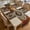 Color 1, variant on SPXUBZ 5-Piece Table Runner and Placemats Set 4 Linen Placemats & 1 Table Runner for Dining Table, Vintage Persian Medallion Pattern Kitchen Mats, Heat Resistant Washable Dinning Decor