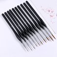 thumbnail image 4 of Clearance Under $3 Pedty 10X Brush,10Pcs Small Tip Paintbrushes Detail Paint Brush Set Triangular Grip Handles Art Brushes Perfect For Acrylic Watercolor Oil Craft Models,Pencil Curler, 4 of 9