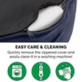 thumbnail image 4 of FurHaven Pet Dog Bed | Orthopedic Faux Sheepskin & Suede Oval Lounger Pet Bed for Dogs & Cats, Navy, Small, 4 of 6