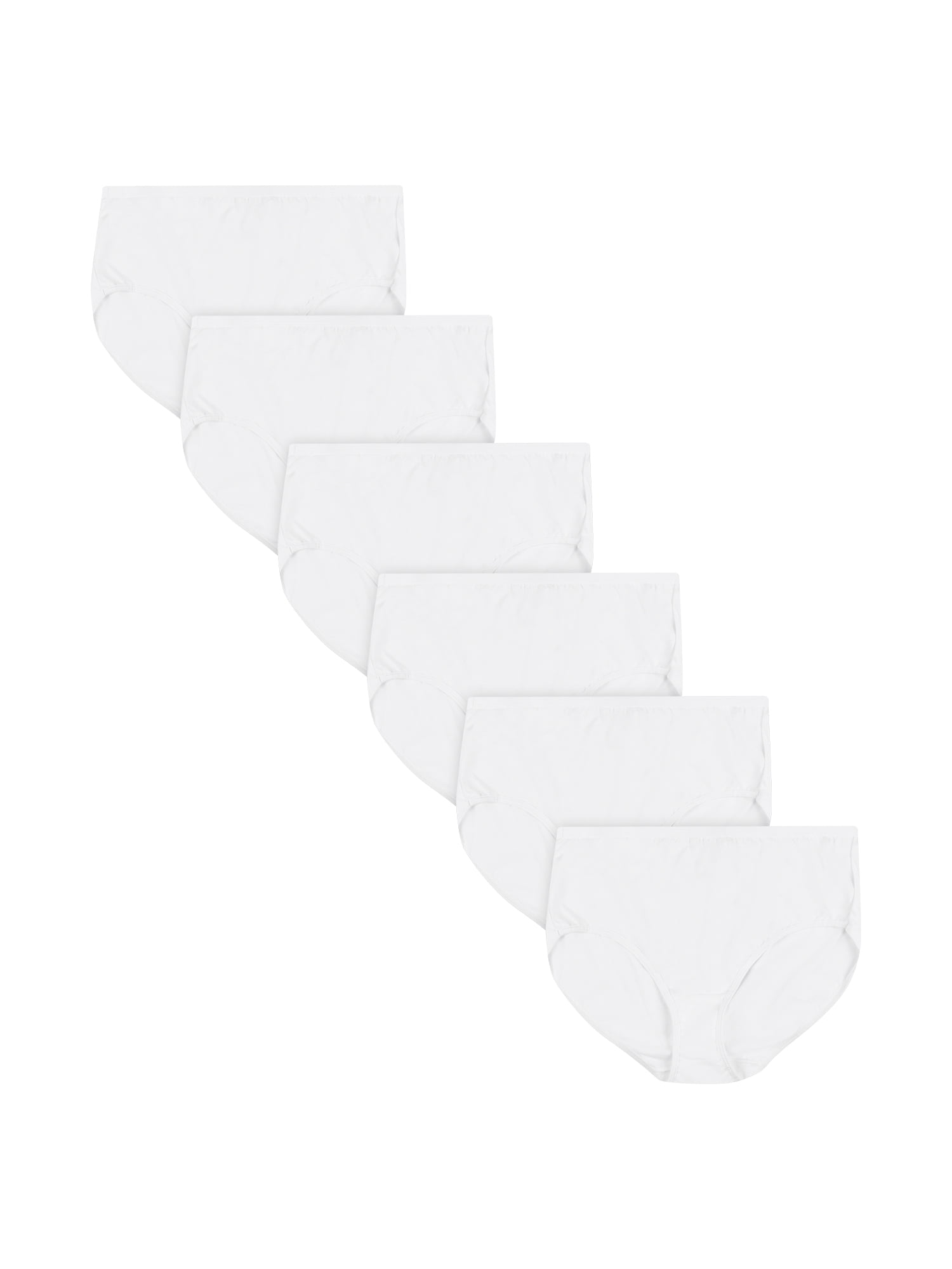 Just My Size Just My Size Women's Sporty Cotton Brief Underwear, 6Pack