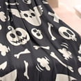 thumbnail image 3 of Spooky Halloween Icons Pattern Blanket,Comfortable Soft Flannel Throw Blanket,All Season,Warm Lightweight Blankets for Sofa Bed Couch Living Room Chair,30"x40", 3 of 4