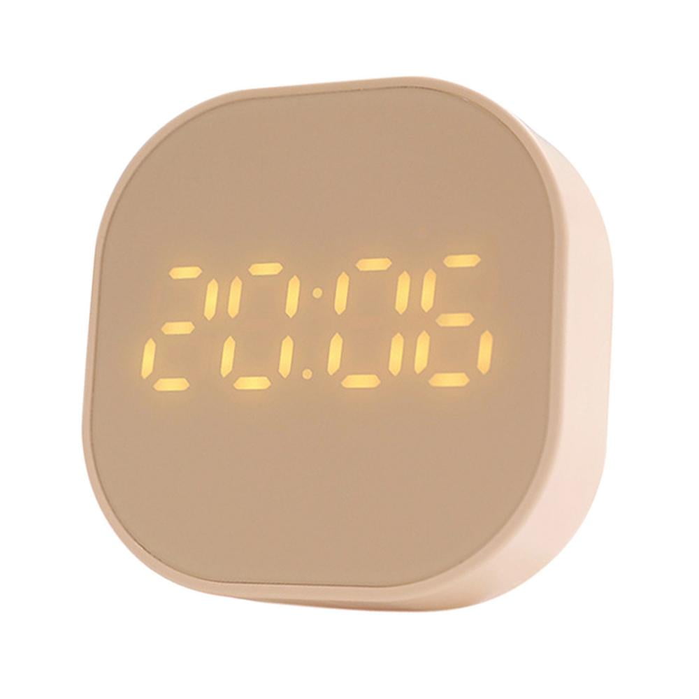 Erty Digital Bedside Clocks Simple Style Square Alarm Clocks Portable Battery Powered Sleep