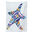thumbnail image 3 of Ambesonne Starfish Tablecloth Rectangular Table Cover, Cartoon Sea Star, 52"x70", Multicolor, 3 of 4