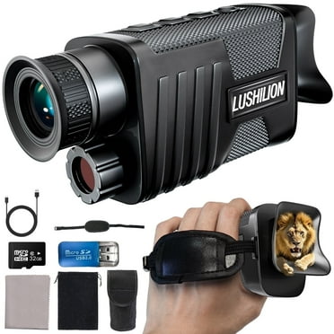 XHJ Night Vision Scope Monocular - 8 X Digital Zoom Infrared Night Vision Monoculars 1080p Night Vision Goggles for Hunting, Camping, with 32 G SD Card