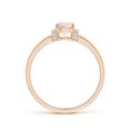 thumbnail image 2 of ANGARA Natural Cushion Morganite Ring with Diamond Collar in 14K Rose Gold for Women | Birthday, Anniversary, Jewelry Gift for Women | Natural Morganite Ring, 2 of 7