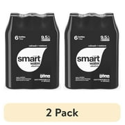 (2 pack) smartwater Alkaline with Antioxidant Water Bottles, 33.8 fl oz, 6 Pack
