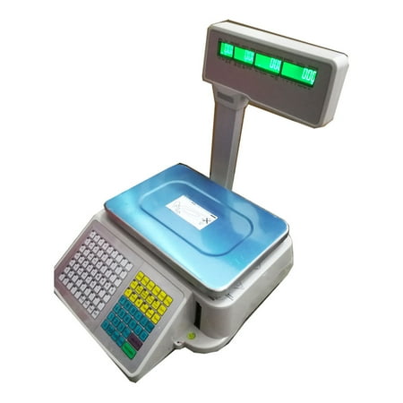 INTBUYING 33lbs Price Computing Scale with Label Printer Deli ...