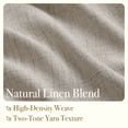 thumbnail image 4 of TURCURNO 40 Inch Wide 102 Inch Long Linen Curtains, Pinch Pleated Light Filtering Oatmeal Drapes, Neutral Flax Linen Curtains for Dining Room, 2 Panels, 4 of 7